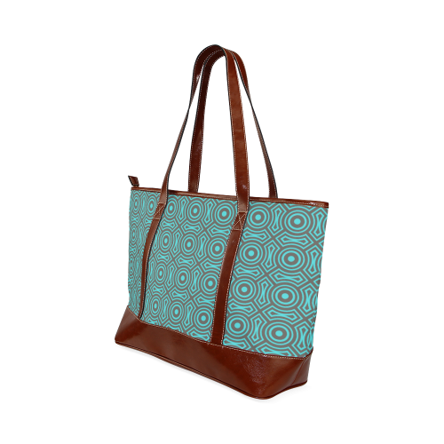 blue geometric pattern Tote Handbag (Model 1642)