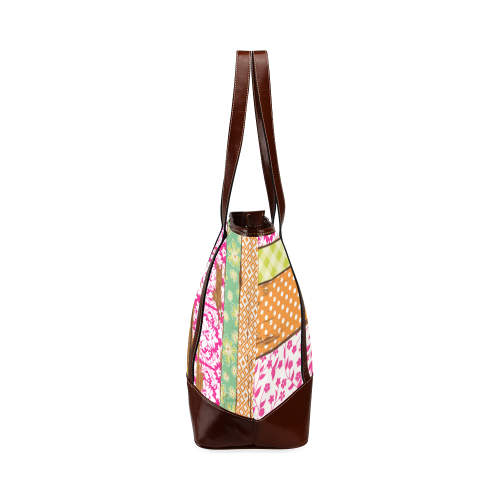 wood chipped painted patterns Tote Handbag (Model 1642)