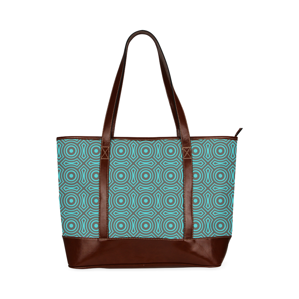 blue geometric pattern Tote Handbag (Model 1642)