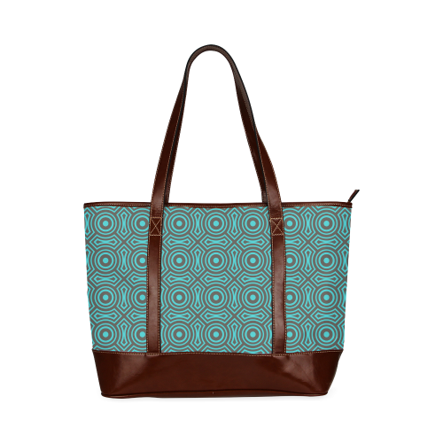 blue geometric pattern Tote Handbag (Model 1642)
