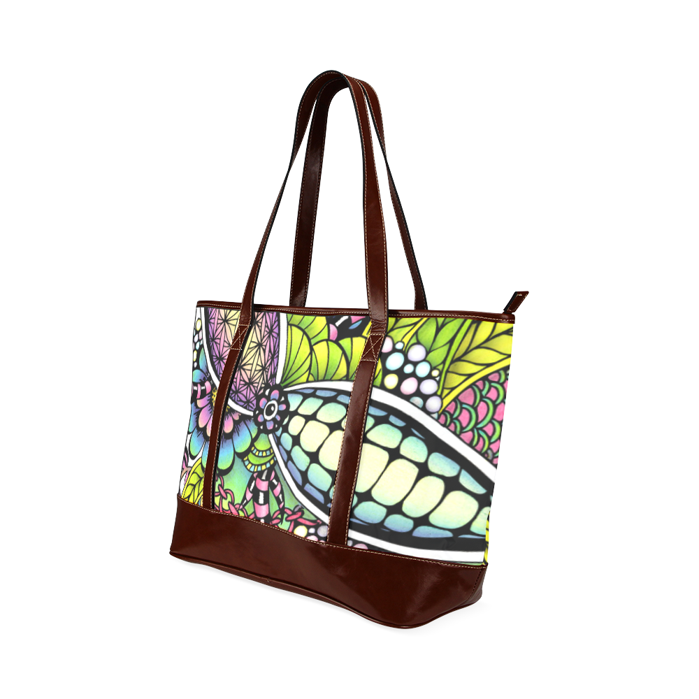 Bright fantasy flower in bright colors Tote Handbag (Model 1642)