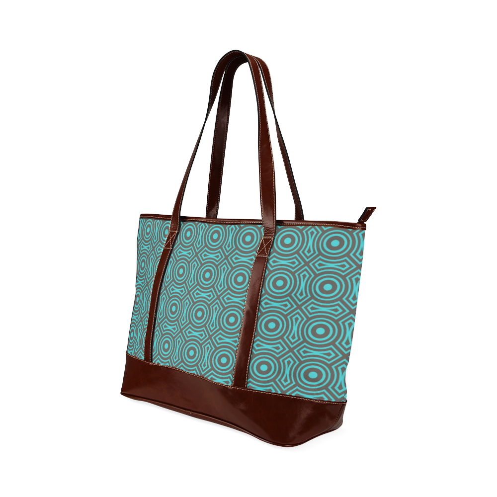 blue geometric pattern Tote Handbag (Model 1642)