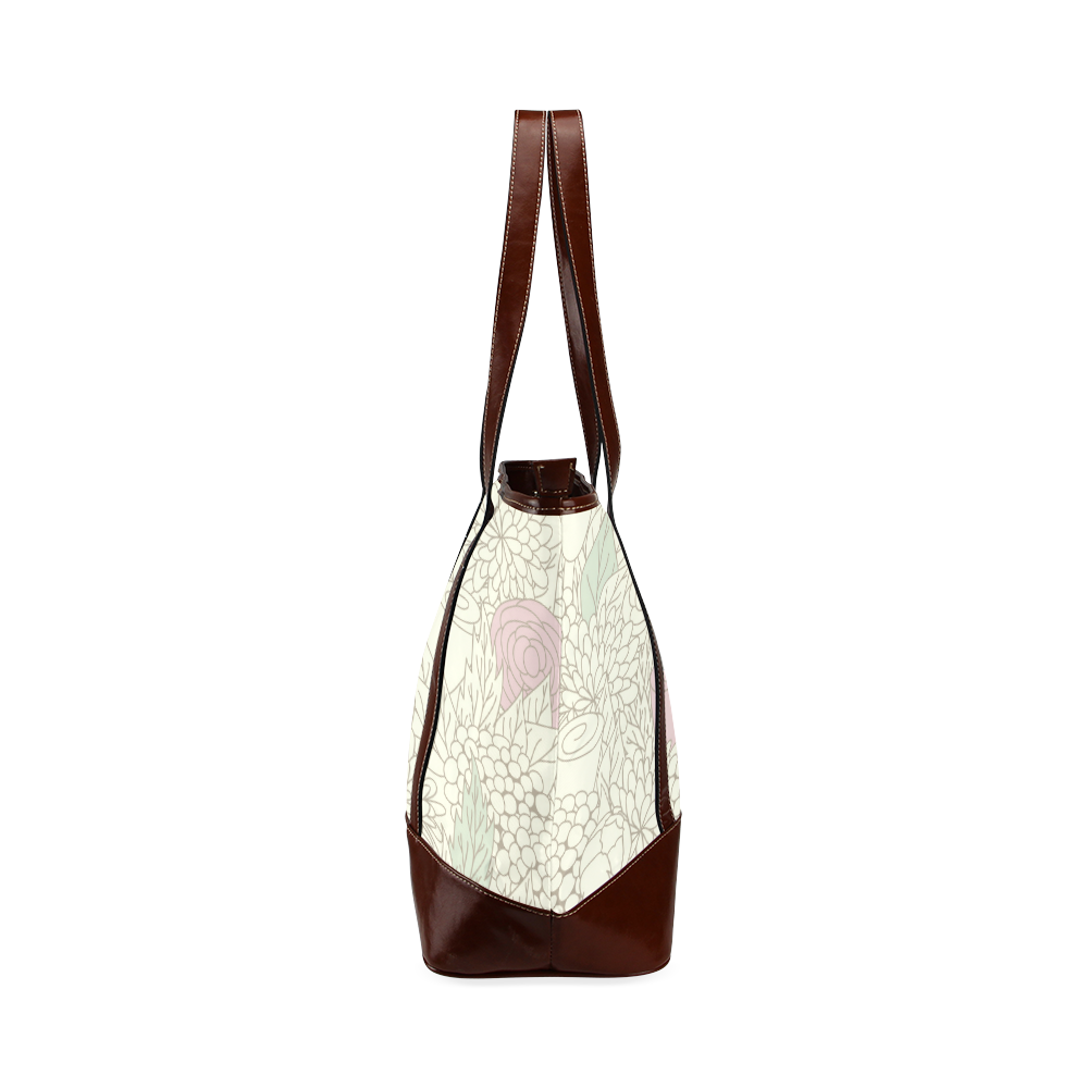 vintage flower pattern Tote Handbag (Model 1642)