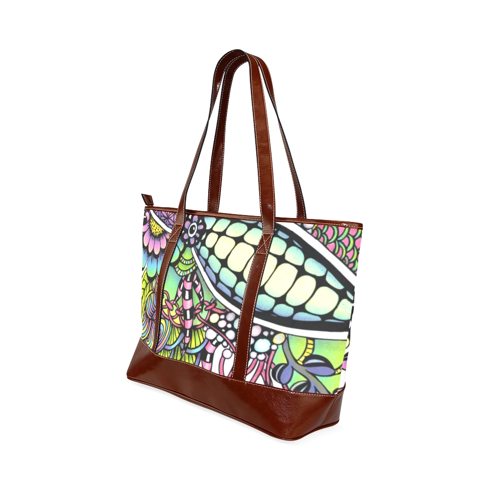 Bright fantasy flower in bright colors Tote Handbag (Model 1642)