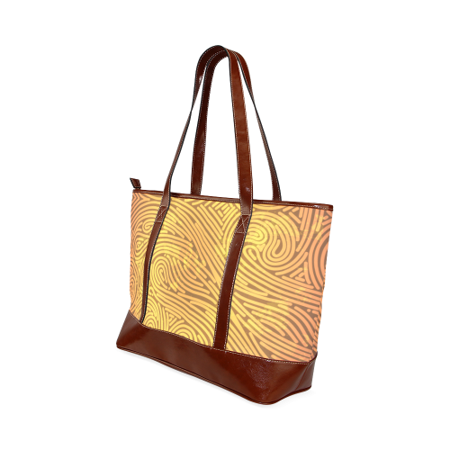 gold leaf abstract pattern Tote Handbag (Model 1642)