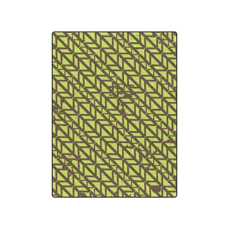 green geometric pattern Blanket 50"x60"