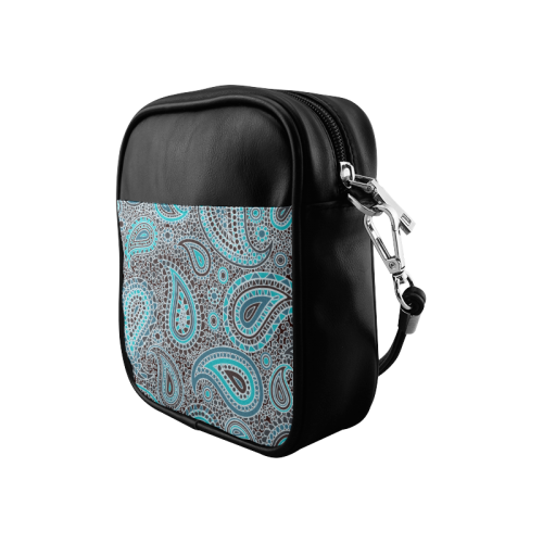 blue paisley mosaic design Sling Bag (Model 1627)