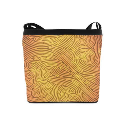 gold leaf abstract pattern Crossbody Bags (Model 1613)
