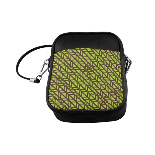 green geometric pattern Sling Bag (Model 1627)