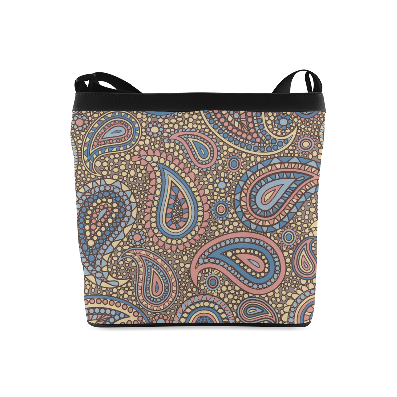 yellow blue pink paisley mosaic pattern Crossbody Bags (Model 1613)