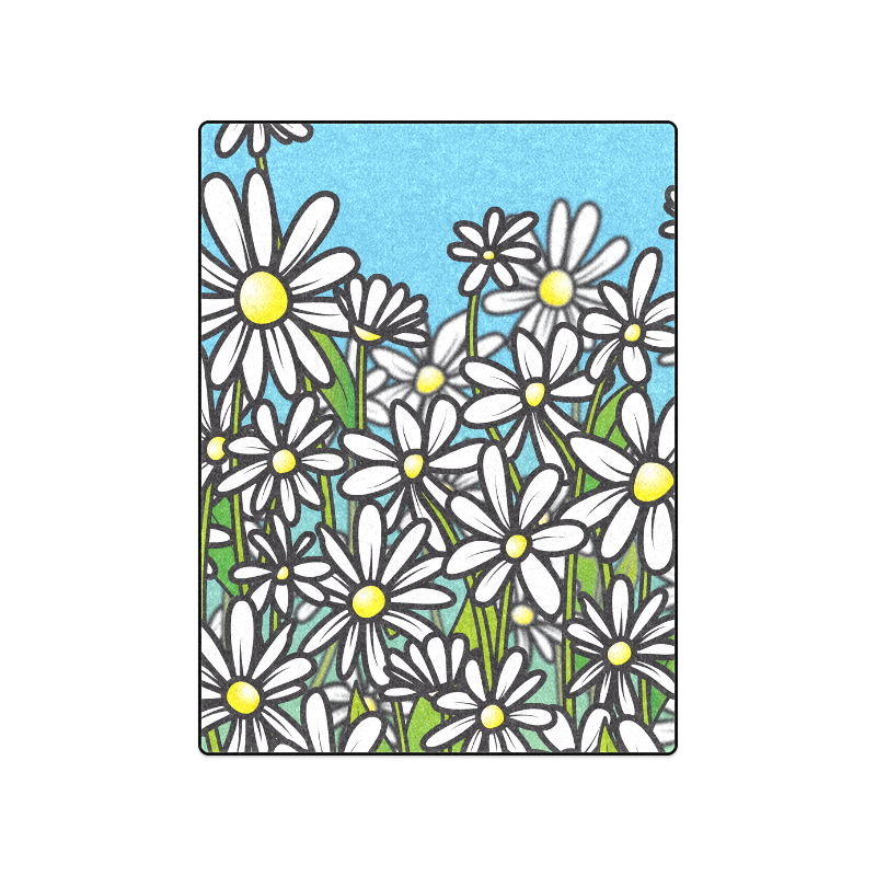 white daisy field flowers Blanket 50"x60"