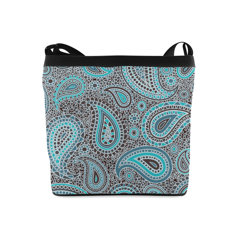 blue paisley mosaic design Crossbody Bags (Model 1613)