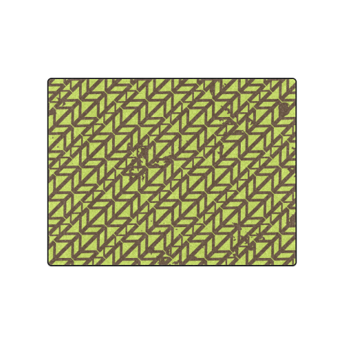 green geometric pattern Blanket 50"x60"
