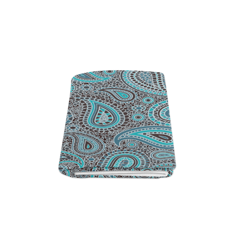 blue paisley mosaic design Blanket 50"x60"
