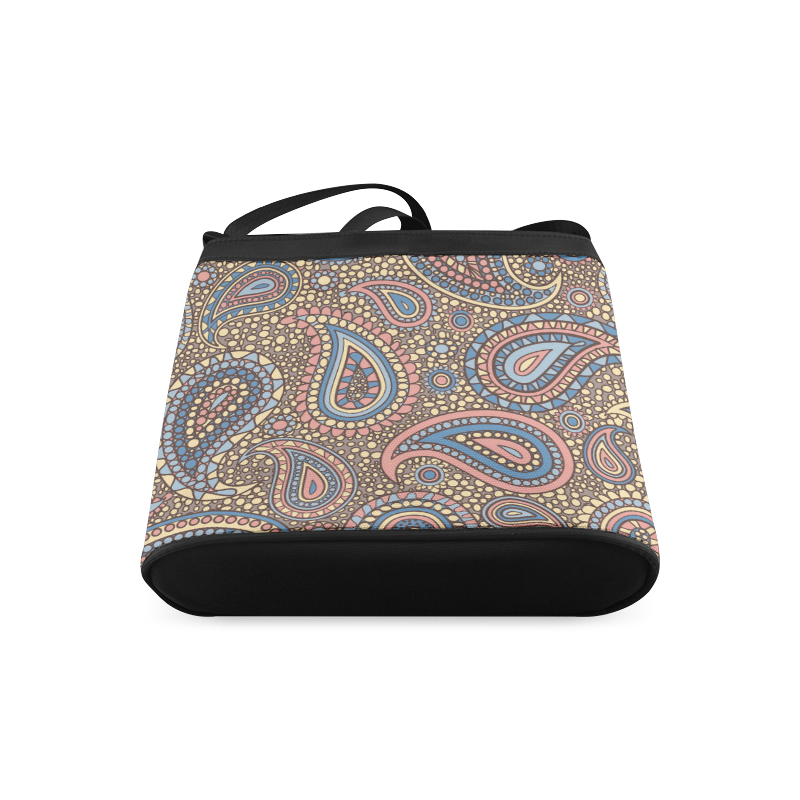 yellow blue pink paisley mosaic pattern Crossbody Bags (Model 1613)