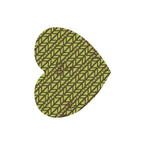 green geometric pattern Heart-shaped Mousepad