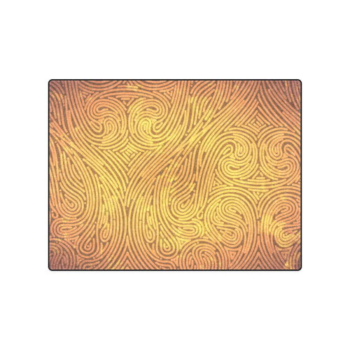 gold leaf abstract pattern Blanket 50"x60"