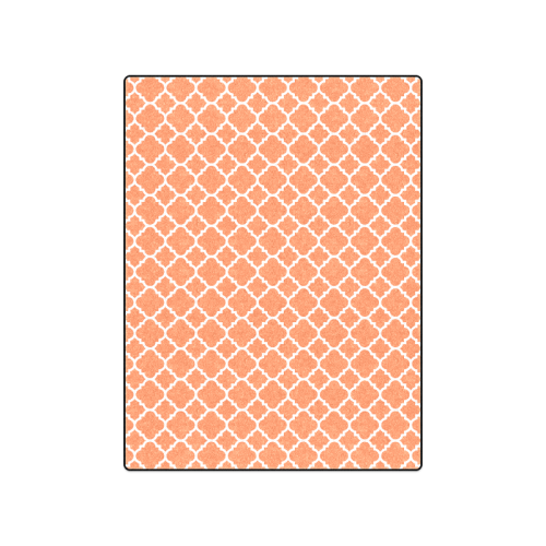 orange white quatrefoil classic pattern Blanket 50"x60"