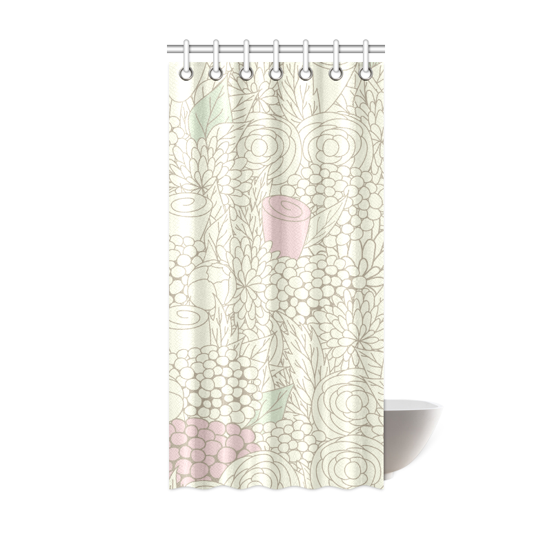 vintage flower pattern Shower Curtain 36"x72"