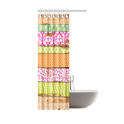wood chipped painted patterns Shower Curtain 36"x72"