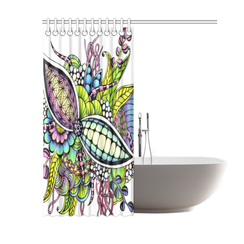 Bright fantasy flower in bright colors Shower Curtain 60"x72"