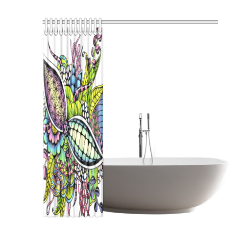 Bright fantasy flower in bright colors Shower Curtain 60"x72"