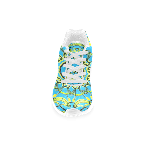 Lights Leaves Opera Green Flowers Theater Mandala Aqua Men’s Running Shoes (Model 020)