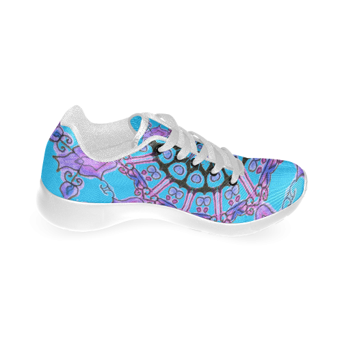 Violet Purple Beads, Jewels, Flowers Mandala Aqua Men’s Running Shoes (Model 020)