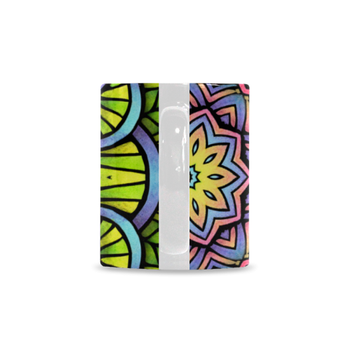 psychedelic leaves and flowers abstract art White Mug(11OZ)