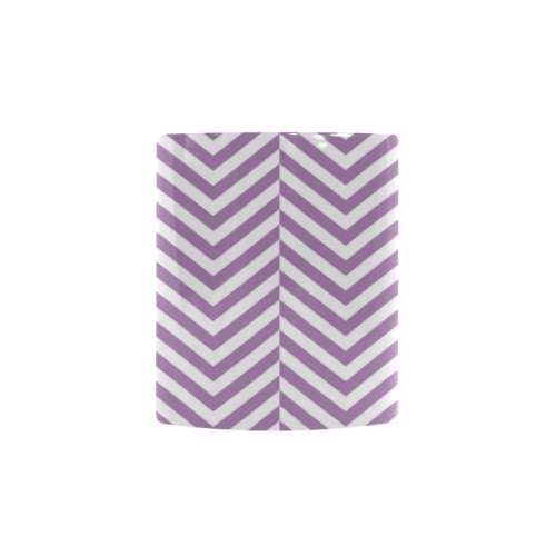 lilac purple and white classic chevron pattern Custom Morphing Mug