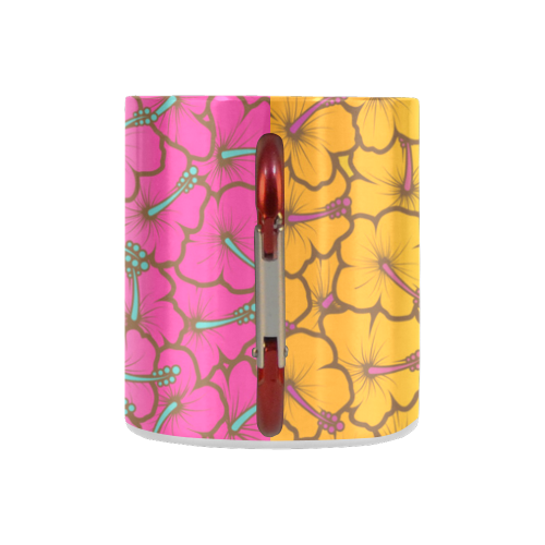rainbow hibiscus flowers Classic Insulated Mug(10.3OZ)