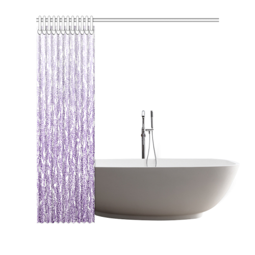 purple ombre feathers pattern white Shower Curtain 66"x72"