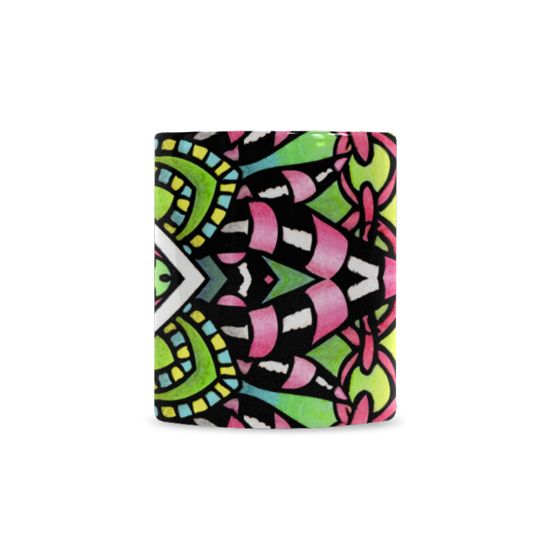 psychedelic leaves and flowers abstract art White Mug(11OZ)