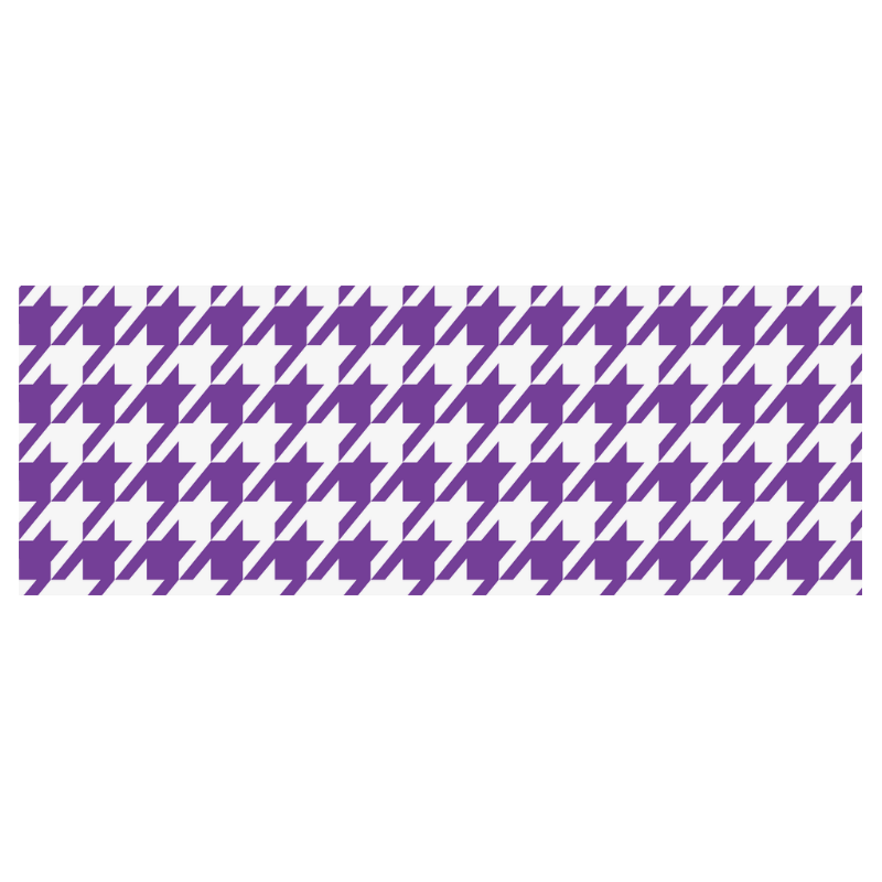 royal purple and white houndstooth classic pattern Travel Mug (Silver) (14 Oz)