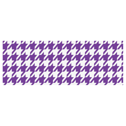 royal purple and white houndstooth classic pattern Travel Mug (Silver) (14 Oz)