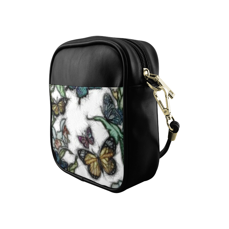 Butterflies and Flowers Sling Bag (Model 1627)