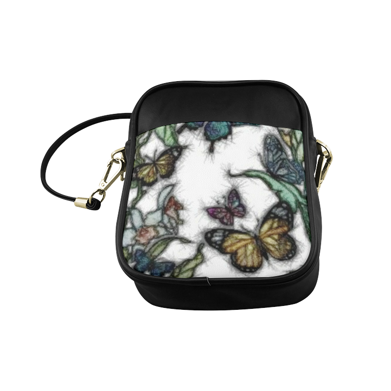 Butterflies and Flowers Sling Bag (Model 1627)