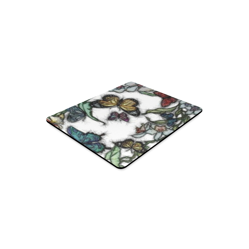 Butterflies and Flowers Rectangle Mousepad