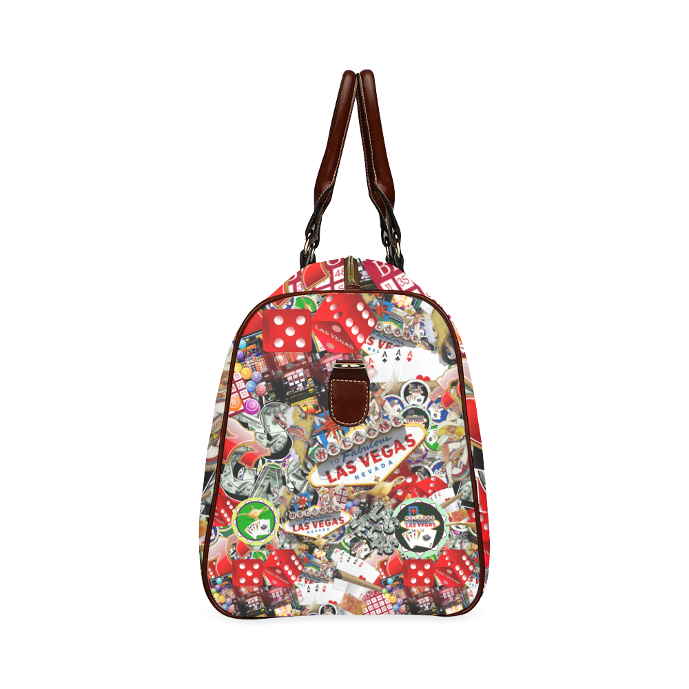 Las Vegas Icons - Gamblers Delight Waterproof Travel Bag/Large (Model 1639)