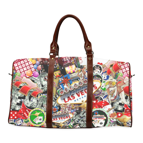 Las Vegas Icons - Gamblers Delight Waterproof Travel Bag/Large (Model 1639)