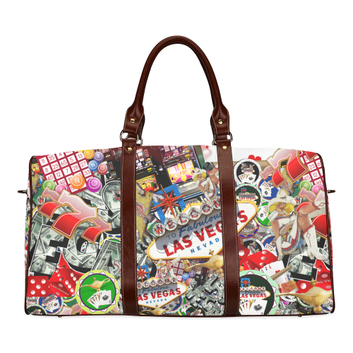 Las Vegas Icons - Gamblers Delight Waterproof Travel Bag/Large (Model 1639)