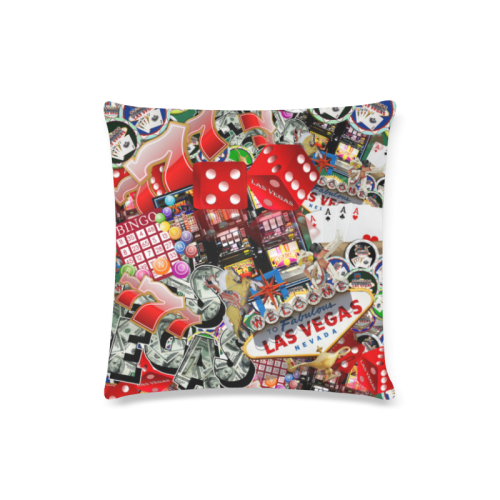Las Vegas Icons - Gamblers Delight Custom Zippered Pillow Case 16"x16"(Twin Sides)