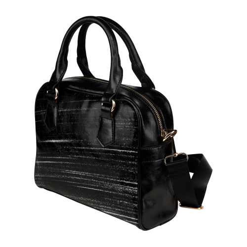 Zappy Black Stripes Shoulder Handbag (Model 1634)