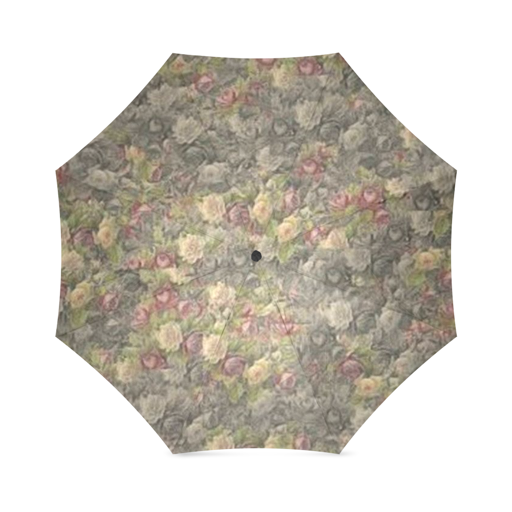 Vintage Gothic Rose Foldable Umbrella (Model U01)
