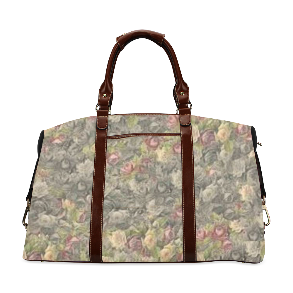 Vintage Gothic Rose Brown Classic Travel Bag (Model 1643)