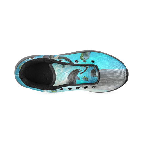 Dolphin with mermaid Men’s Running Shoes (Model 020)
