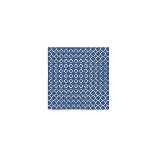 dark blue white quatrefoil classic pattern Square Towel 13“x13”