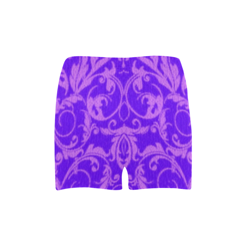 Vintage Swirls Amethyst Ultraviolet Purple Briseis Skinny Shorts (Model L04)
