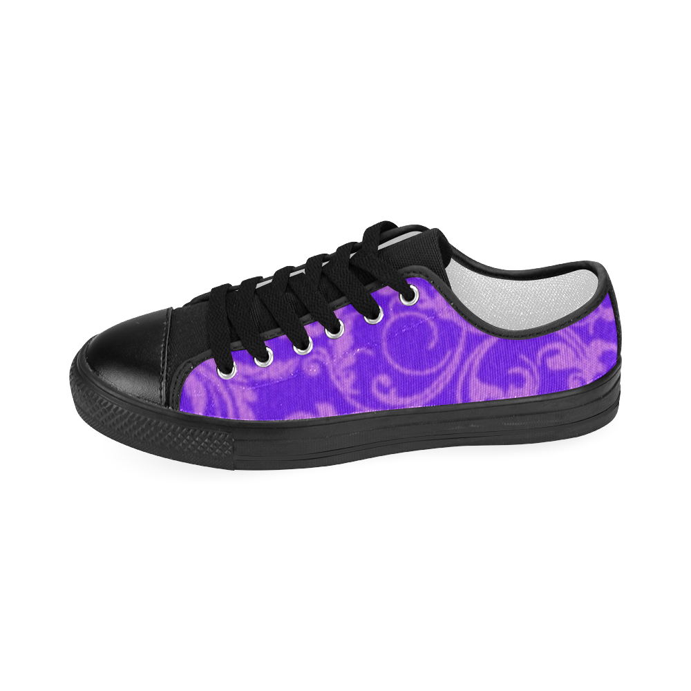 Vintage Swirls Amethyst Ultraviolet Purple Women's Classic Canvas Shoes (Model 018)