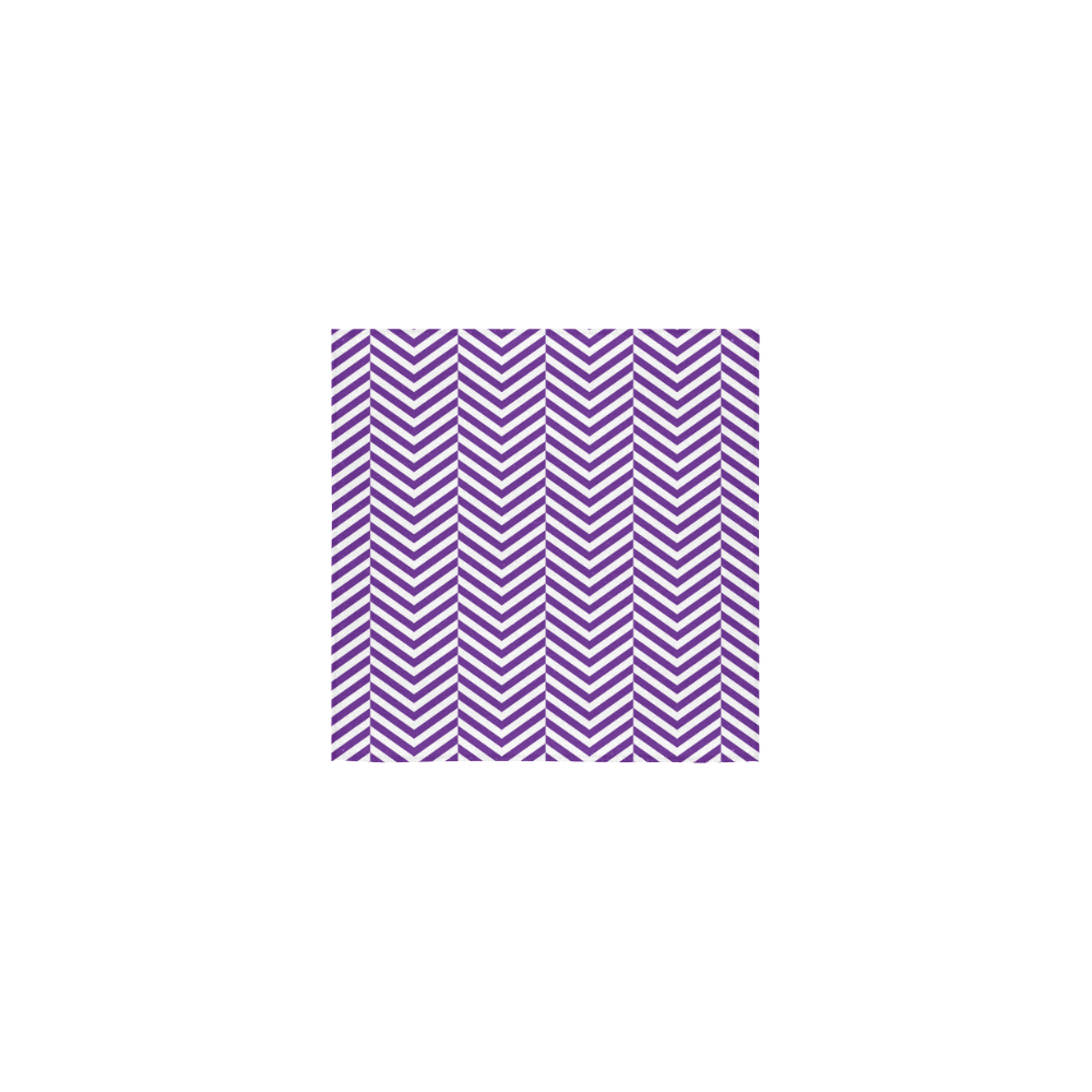 royal purple and white classic chevron pattern Square Towel 13“x13”